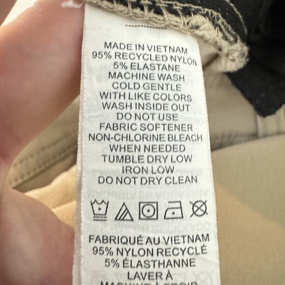 Prana Halle Nylon Stretch Standard Fit Hiking Pants Sz 18WR Brown Convertible - Picture 8 of 13